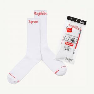 Носки Supreme x MM6 Maison Margiela x Hanes Crew, белый