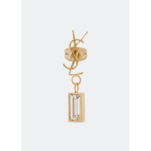 Серьги SAINT LAURENT Cassandre rhinestone single earring, золотой