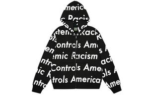 Толстовка с капюшоном Zip Up Arthur Raja Systemic Racism Controls America Denim Tears, черный