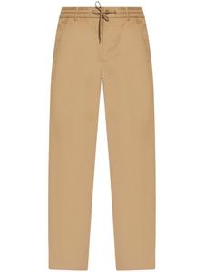 Moncler габардиновые брюки чинос, коричневый