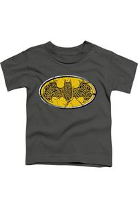 Футболка с коротким рукавом для детей Batman Celtic Shield Gildan, Charcoal