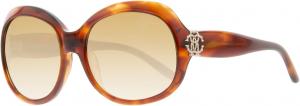 Женские круглые солнцезащитные очки Roberto Cavalli RC529, оправа цвета "гавана" блондинистого оттенка, линзы с градиентным коричневым оттенком, один размер, Blonde Havana Frame/Gradient Brown Lens