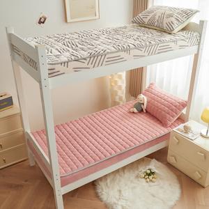 Yalu Комплект постельного белья из 2 предметов (простыня на резинке 80х190 см, наволочка), молочный велюр класса А, антибактериальный и антиклещевой, цвет Dark Pink