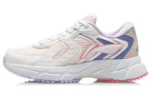 Кроссовки женские низкие розово-абрикосовые / облачно-белые / синие Lining