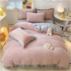 Zixmix Комплект постельного белья Luxury из двустороннего плюша Pink