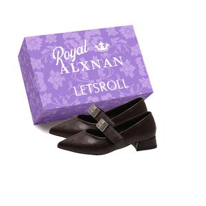 Alxnan Мэри Джейн туфли женские светло-коричневые/экрю/черные - светло-коричневые с коробкой, цвет Light Brown+Box