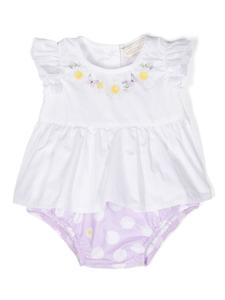 Monnalisa комплект из топа и шортов с принтом, белый