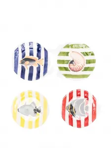 Набор sea stripes из четырех тарелок, 4х20 см, Les-Ottomans, белый