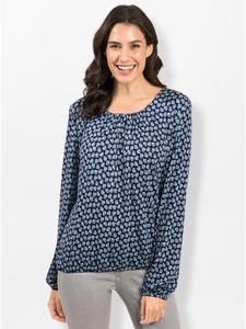 Футболка с принтом темно-синего и шалфейно-зеленого цветов WITT WEIDEN