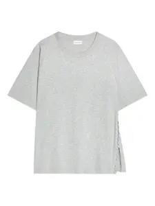 Футболка с декоративными пуговицами Dries Van Noten, серый