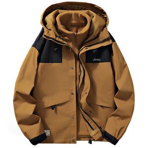 Jeep Ветрозащитная термоутепленная водоотталкивающая куртка унисекс, Coffee