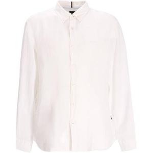 Рубашка Boss с длинным рукавом и вышитым логотипом HUGO BOSS, белый