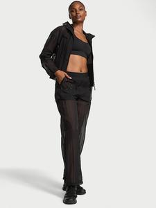 Широкие брюки из прозрачной ткани рипстоп Vsx, черный