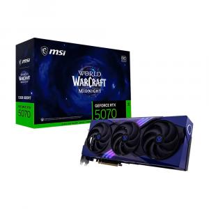 Видеокарта MSI GeForce RTX 5070 World of Warcraft Midnight Void Edition OC, 12 ГБ, синий