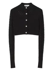 Ажурный кардиган Lanvin, черный