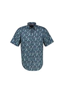 Рубашка с короткими рукавами и цветочным принтом Lerros, синий