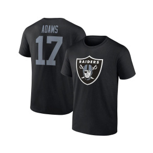 Мужская фирменная футболка davante adams black las vegas raiders player icon с именем и номером Fanatics, черный