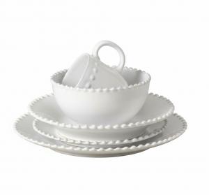 Costa Nova Набор посуды Белый глянцевый жемчужный цвет, 5 предметов, 1 человек