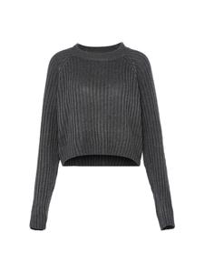 Женский свитер темно-серого меланжевого цвета myMo