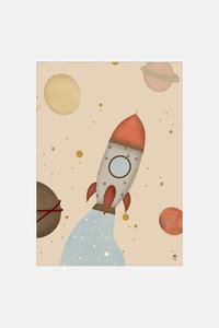Постер H&M Rumle Rumskib, 50x70 см, Foguete De Brinquedo