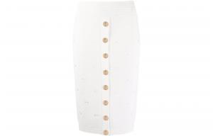 PINKO Вязаная длинная юбка для женщин белая