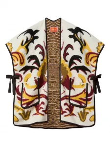 Кейп с цветочным узором La DoubleJ, белый