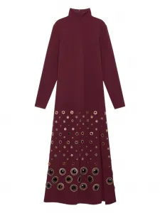 Декорированное платье миди Maliparmi, красный