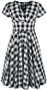 Платье средней длины Hell Bunny Victorine 50's Dress, черно-белый