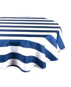 Скатерть Cabana stripe для улицы, круглая, 60 дюймов Design Imports, blue