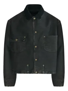 Джинсовая куртка с накладными карманами MAISON MARGIELA, черный