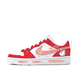 Кроссовки Court Borough Low 2 с защитой от ударов и истираний, низкие для детей и подростков Nike, красный