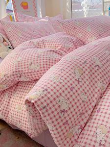 MIDO HOUSE Комплект постельного белья 4 предмета, 180x220 см, простыня, цвет YX-MaoMao Evening Meal, категория A, материнский и детский класс