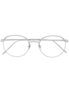 Очки в круглой оправе Linda Farrow, серебяный