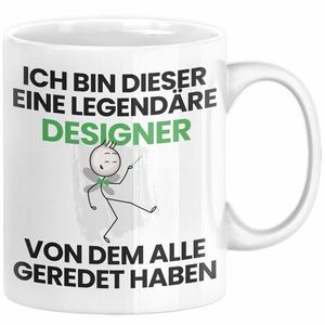 Дизайнерская подарочная кружка. Забавная идея подарка на день рождения дизайнеру. Я — легендарный дизайнер. Все говорили о кофейной кружке (белой) Trendation