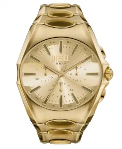 Мужские кварцевые часы-хронограф D-Curve из нержавеющей стали, золото, 48 мм Diesel, gold