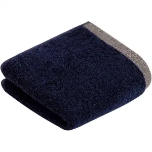 Гостевые полотенца Prato однотонные, с меланжевым узором по краю Bugatti, Marine blau