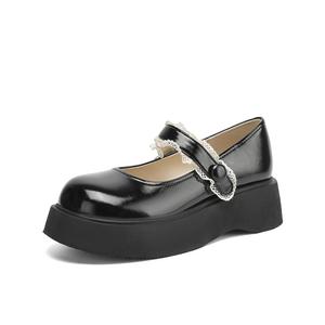 DAPHNE Туфли Мэри Джейн на платформе 5,5 см женские черные, цвет Black