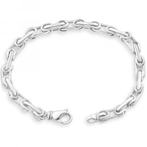 Мужской византийский браслет из 14-каратного золота (41 грамм) или платины (66 грамм) длиной 8,5 дюймов Pompeii2, 14K White Gold