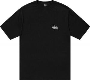 Футболка Stussy Basic Pigment Dyed Tee 'Black', черный
