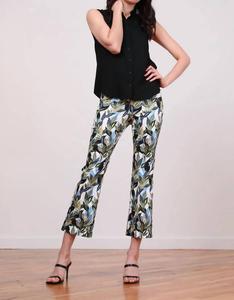 Брюки Lulu Crop Slim Straight с карманами, многоцветные, синего цвета Avenue Montaigne
