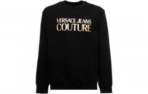 Свитшот с принтом логотипа VERSACE JEANS COUTURE, черный