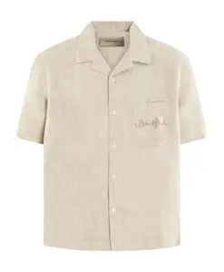 Бежевая льняная рубашка, садовый шланг Bram'S Fruit, бежевый