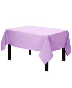 Квадратная скатерть - 52 x 52 дюйма - Прочный, моющийся полиэстер - Для небольших квадратных или круглых столов Gee Di Moda, Lavender