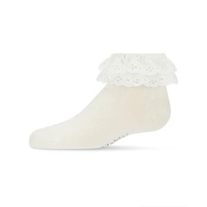 Носки Dual layer eyelet lace anklet Memoi, Winter White