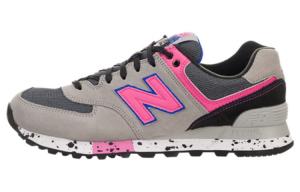 Кроссовки женские NB 574 с низким верхом серые/розовые/черные New Balance