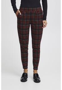 Брюки Kate Check ICHI, цвет port royale checko jaquard