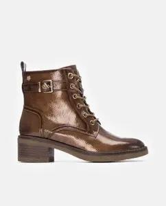 Женские ботинки с шнурками и боковой молнией Carmela, коричневый