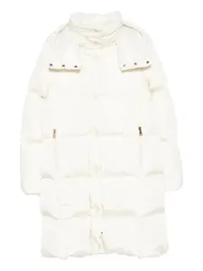 Стеганое пальто с капюшоном MONCLER, нейтральный