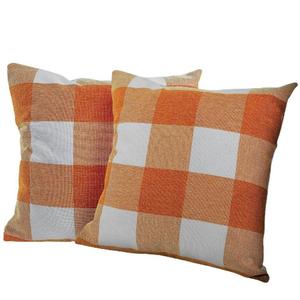 Декоративные наволочки в клетку Zulay Kitchen Buffalo, цвет Orange And White