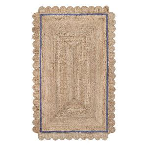 Плетеный джутовый коврик Tera Petals Country Nuloom, синий, 244x305 см